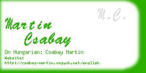 martin csabay business card